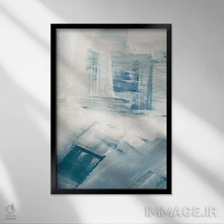 تابلو انتزاعی وزش باد II اثر جودیت شاپیرو - نمای قابدار مشکی