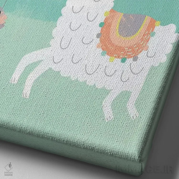 تابلو دکوراتیو ماجراجویی کودکانه IV اثر جنیفر اللوری - نمای نزدیک بافت بوم