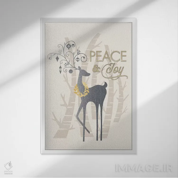 تابلو دکوراتیو درخشش قطبی I اثر جنیفر اللوری - نمای قابدار سفید