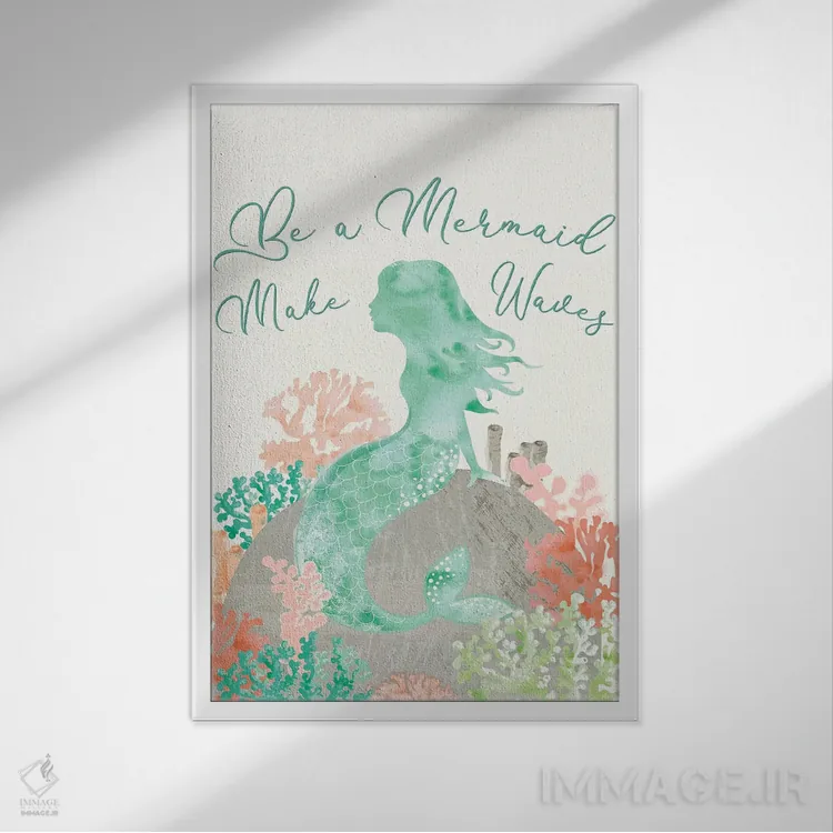 تابلو دکوراتیو نسیم ساحلی I اثر جنیفر اللوری - نمای قابدار سفید