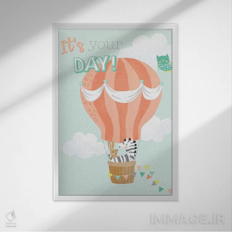 تابلو دکوراتیو ماجراجویی کودکانه III اثر جنیفر اللوری - نمای قابدار سفید