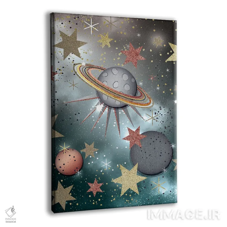 تابلو دکوراتیو سیاره های پرستاره اثر جنیفر اللوری - نمای پرسپکتیو محصول