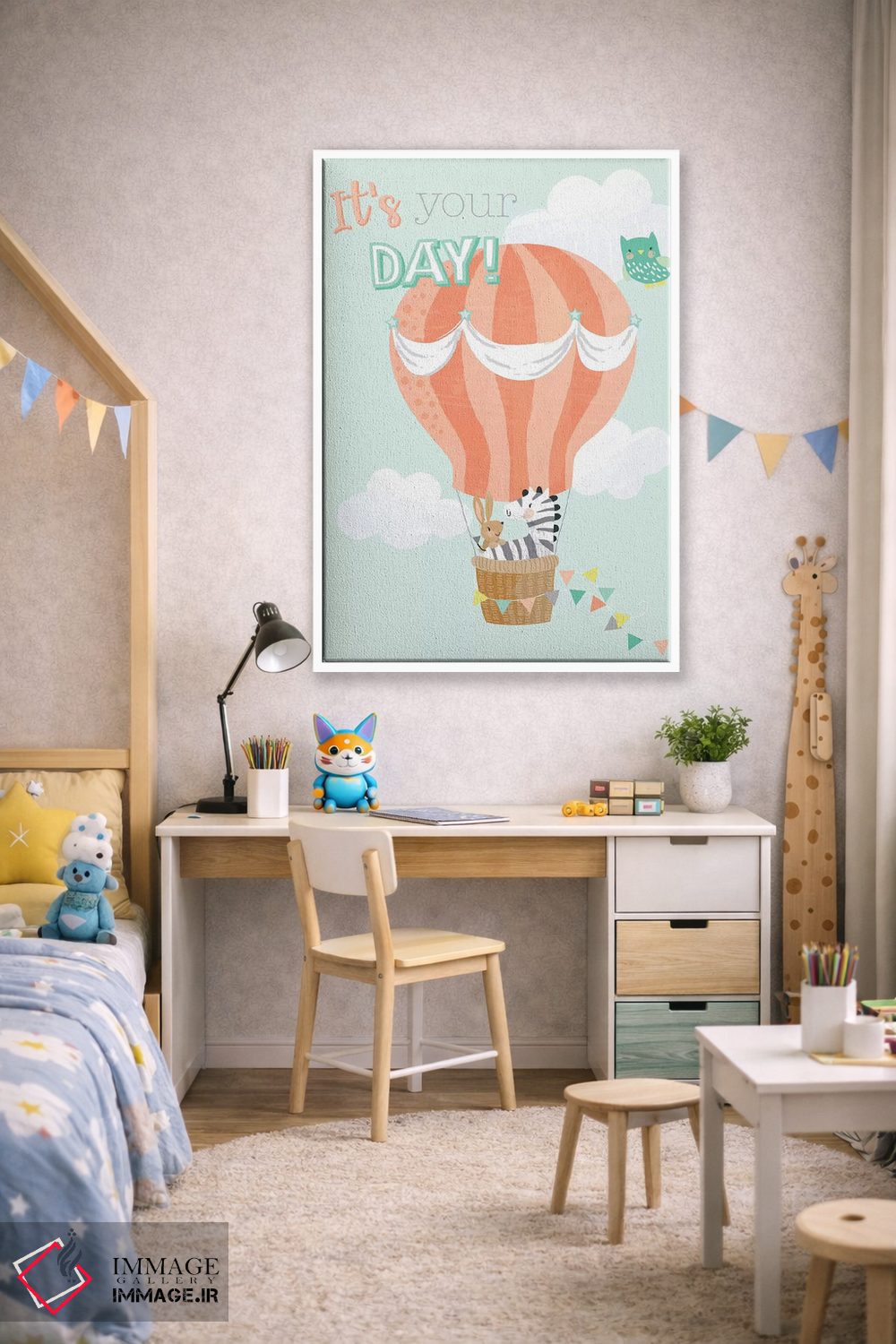 تابلو دکوراتیو ماجراجویی کودکانه III اثر جنیفر اللوری - D1W