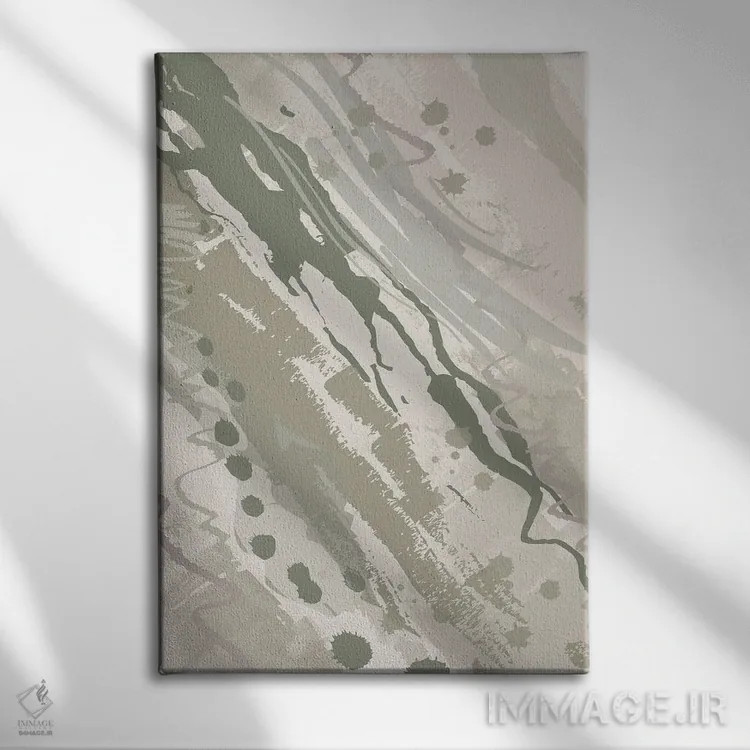 تابلو انتزاعی خوش آمدگویی چهار اثر جنیفر اللوری - نمای روبهرو روی دیوار