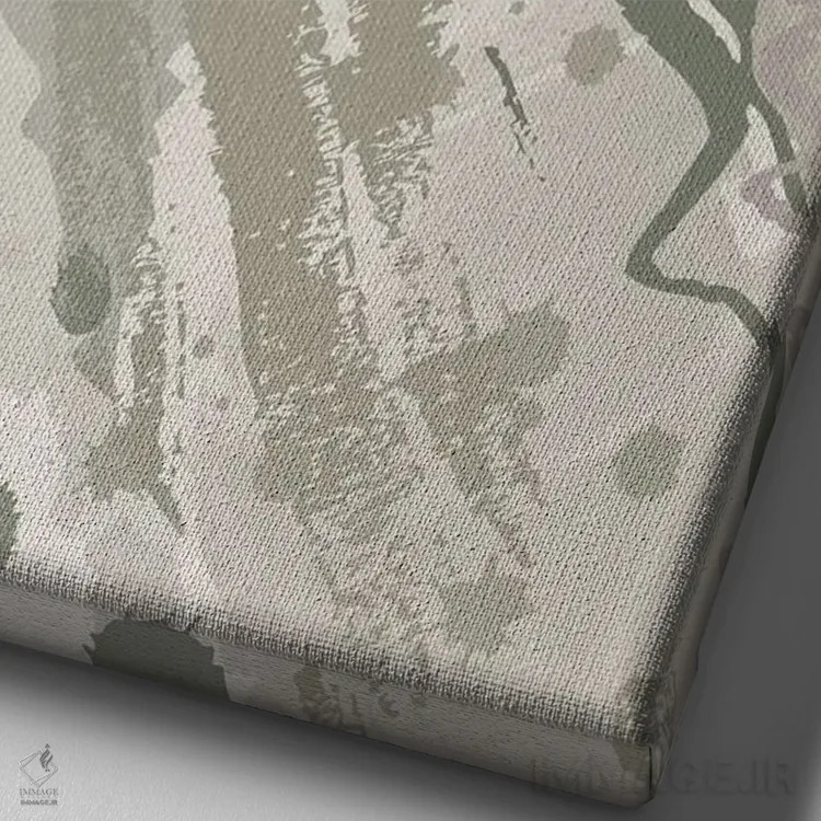 تابلو انتزاعی خوش آمدگویی چهار اثر جنیفر اللوری - نمای نزدیک بافت بوم