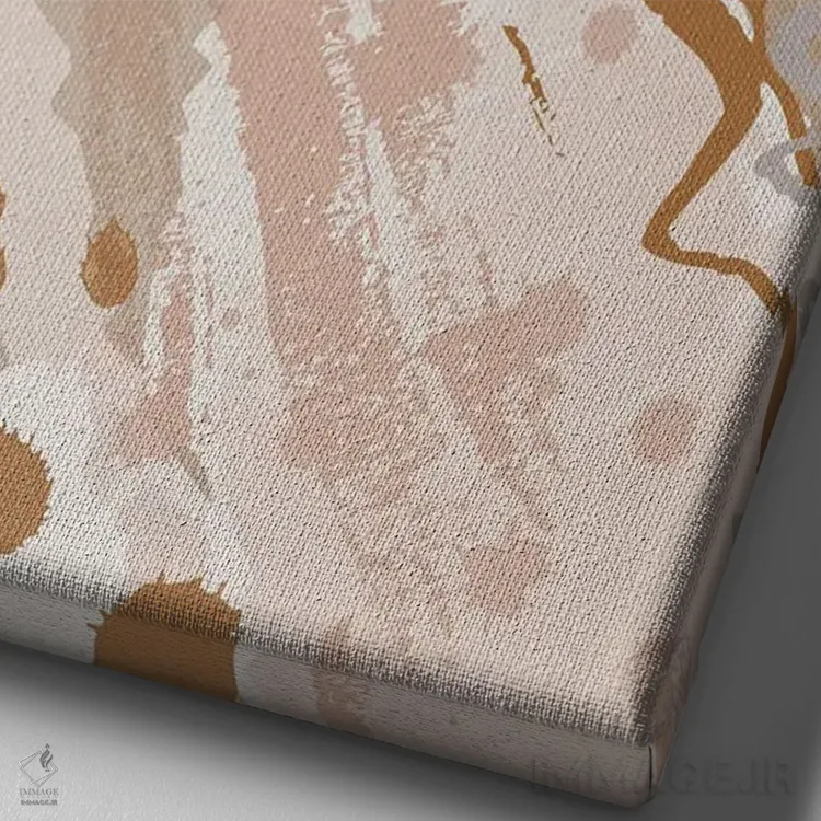 تابلو انتزاعی خوش آمدگویی سه اثر جنیفر اللوری - نمای نزدیک بافت بوم