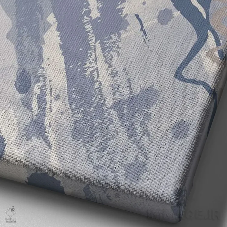 تابلو انتزاعی خوش آمدگویی پنج اثر جنیفر اللوری - نمای نزدیک بافت بوم