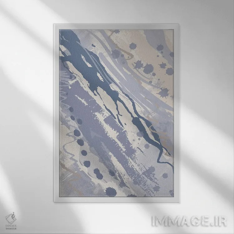 تابلو انتزاعی خوش آمدگویی پنج اثر جنیفر اللوری - نمای قابدار سفید