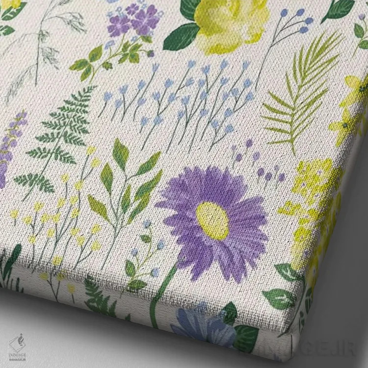 تابلو دکوراتیو گیاه شناس II اثر جنیفر اللوری - نمای نزدیک بافت بوم