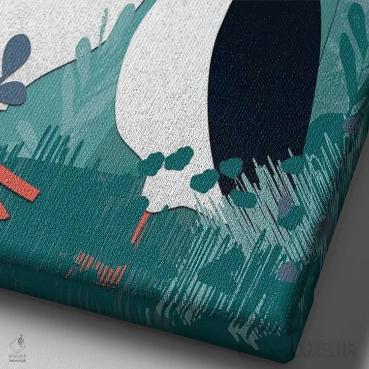 تابلو دکوراتیو کلاژ ساحلی یک اثر جنیفر اللوری - نمای نزدیک بافت بوم