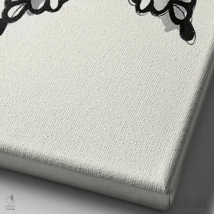 تابلو مدرن زیبایی سیاه اثر جنیفر اللوری - نمای نزدیک بافت بوم