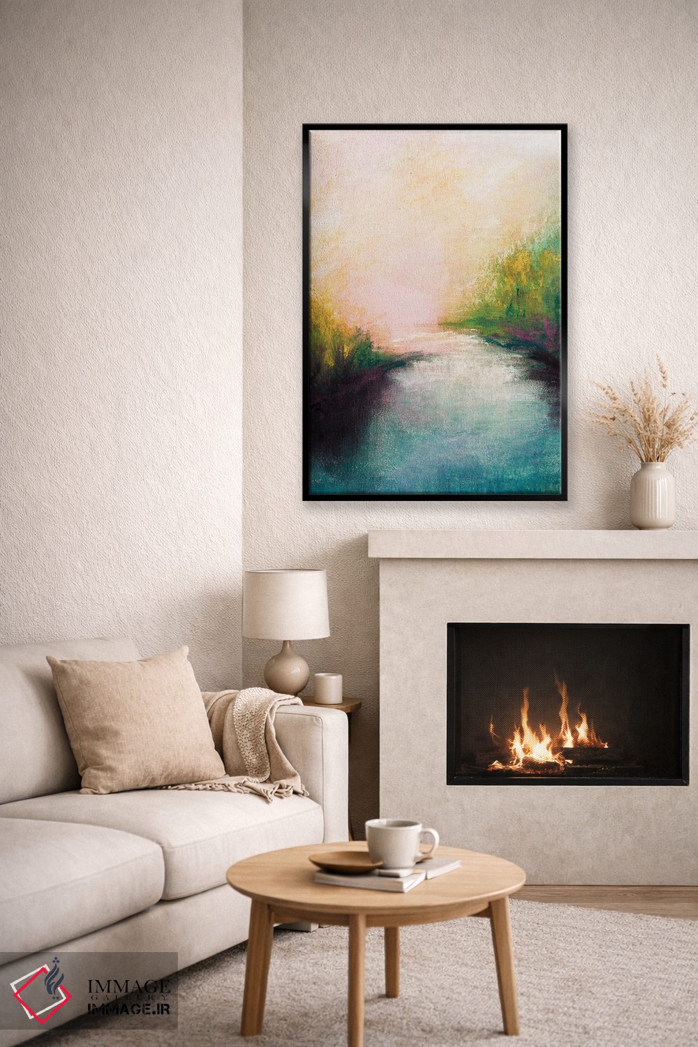 تابلو انتزاعی تالاب ها I اثر جولیا دی سانو - D6B