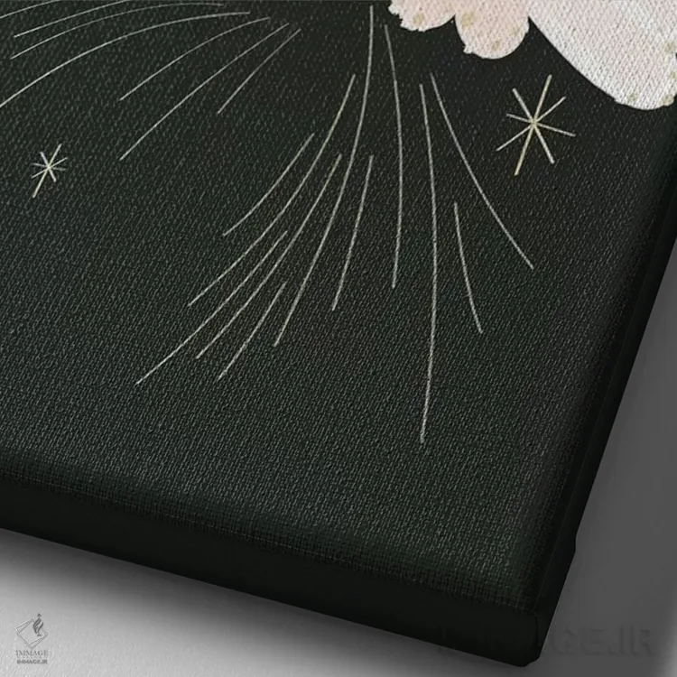 تابلو دکوراتیو کریسمس شیک II اثر جنیفر اللوری - نمای نزدیک بافت بوم