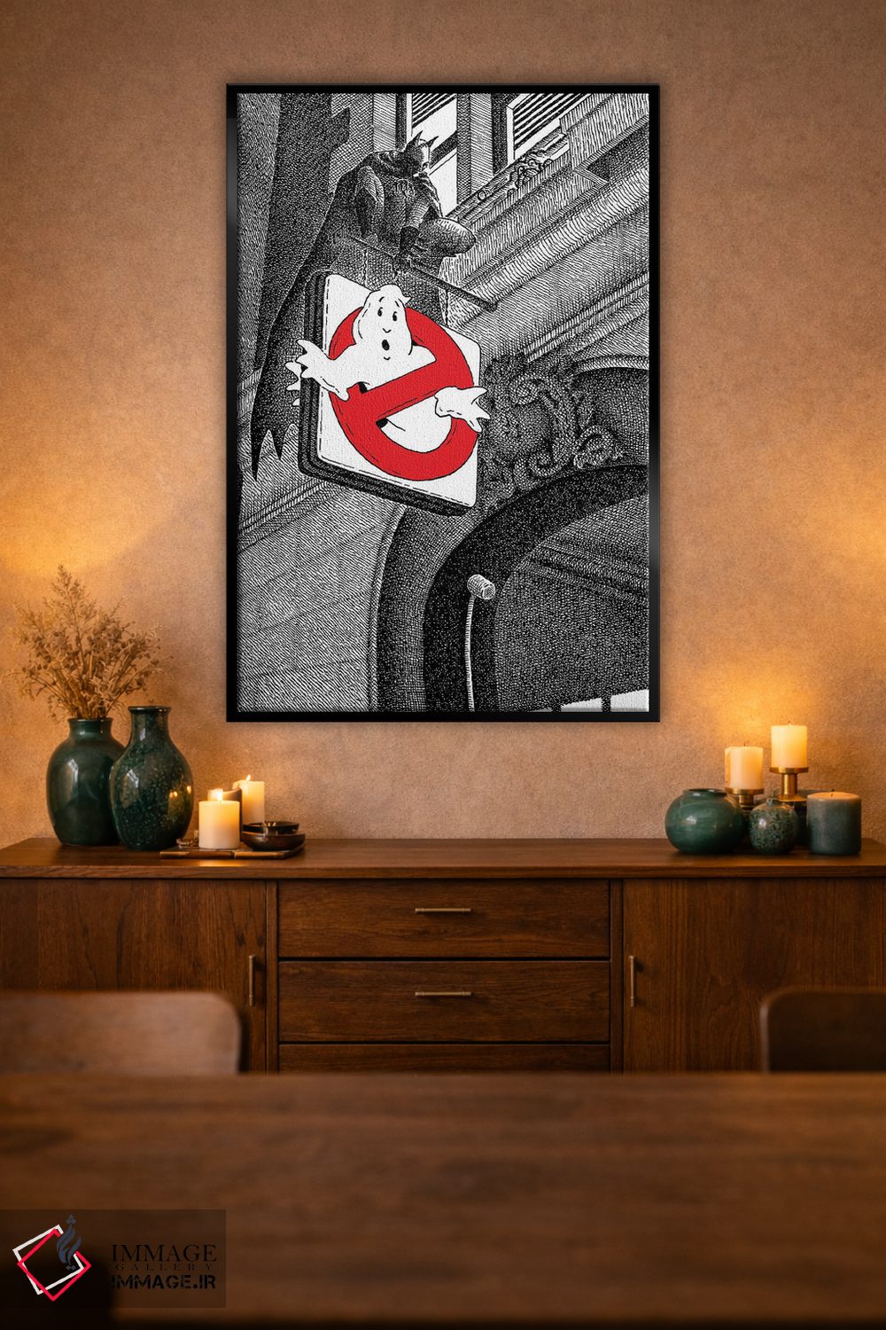 تابلو دکوراتیو بت من در ایستگاه آتش نشانی اثر جی.ای. لارسون - D2B