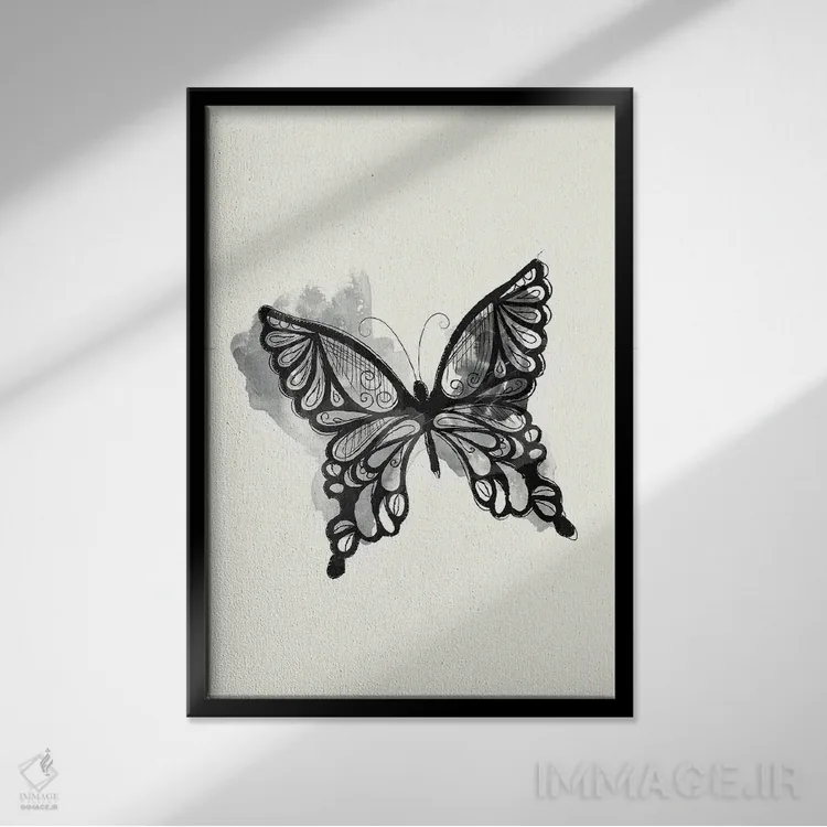 تابلو مدرن زیبایی سیاه اثر جنیفر اللوری - نمای قابدار مشکی