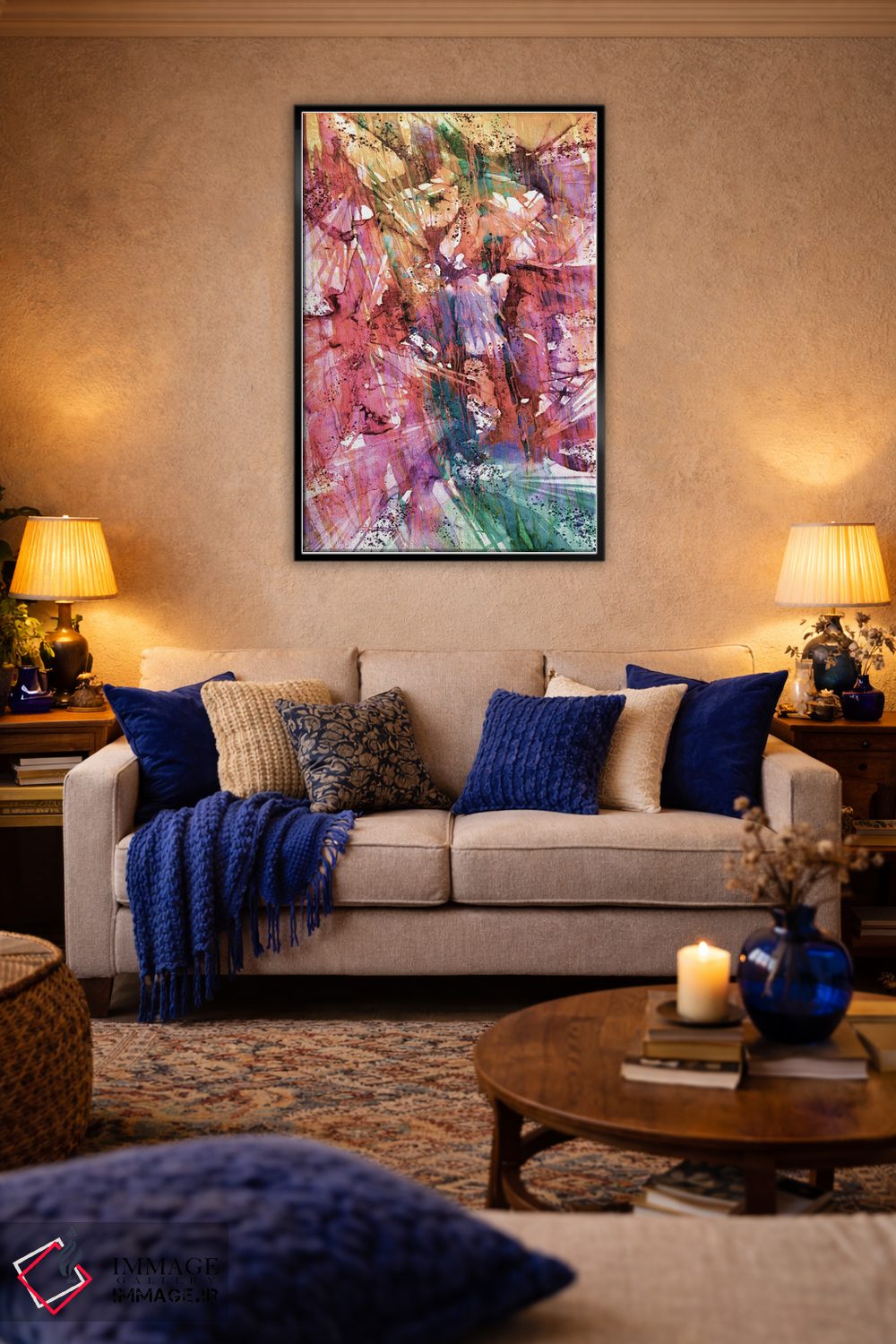 تابلو انتزاعی Fashion Frenzy,پرندگان شکارچی، تب مد اثر جولیا دی سانو - D5B