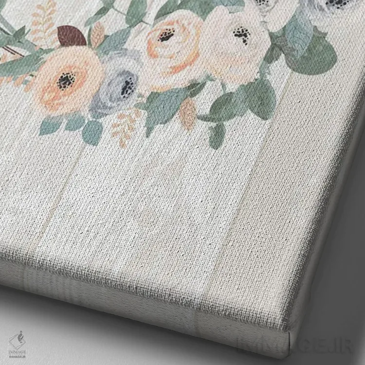 تابلو مدرن مهمان ما باش اثر جنیفر اللوری - نمای نزدیک بافت بوم