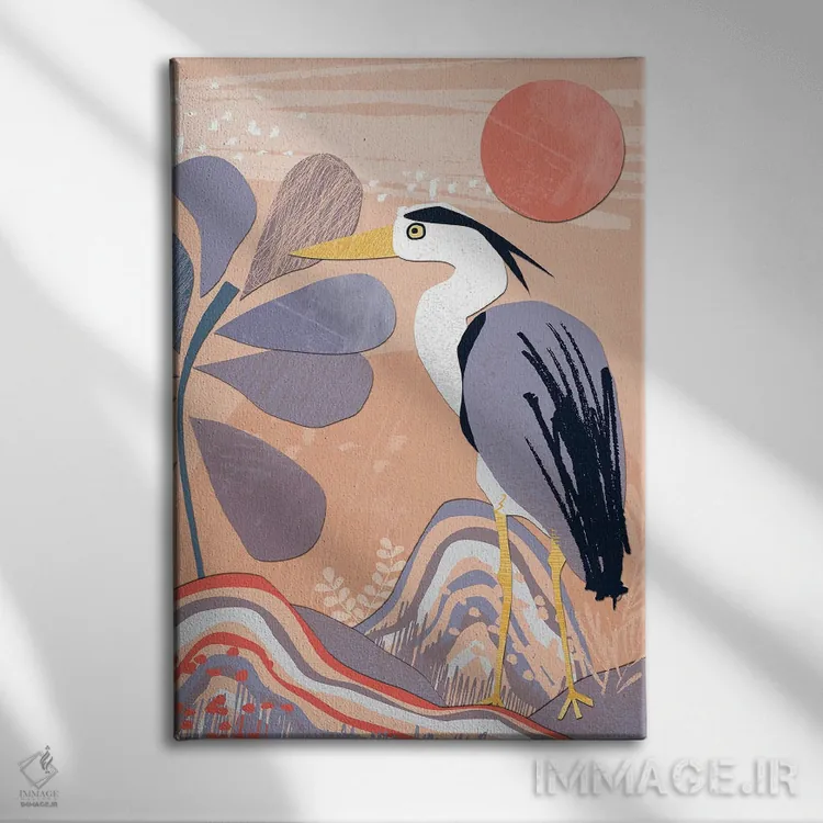 تابلو دکوراتیو کلاژ ساحلی دو اثر جنیفر اللوری - نمای روبهرو روی دیوار