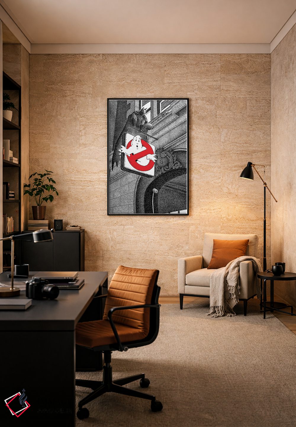 تابلو دکوراتیو بت من در ایستگاه آتش نشانی اثر جی.ای. لارسون - D5B