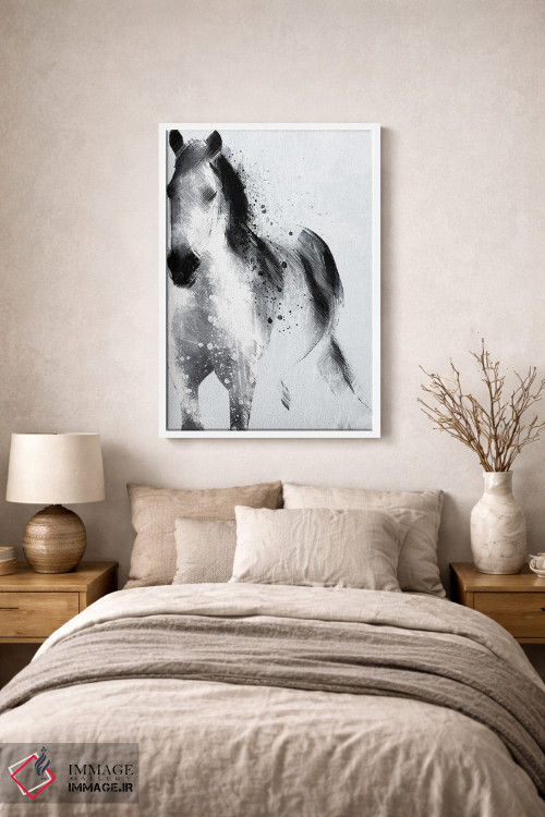 تابلو مدرن اسب اسرارآمیز اثر جنیفر اللوری - D1W
