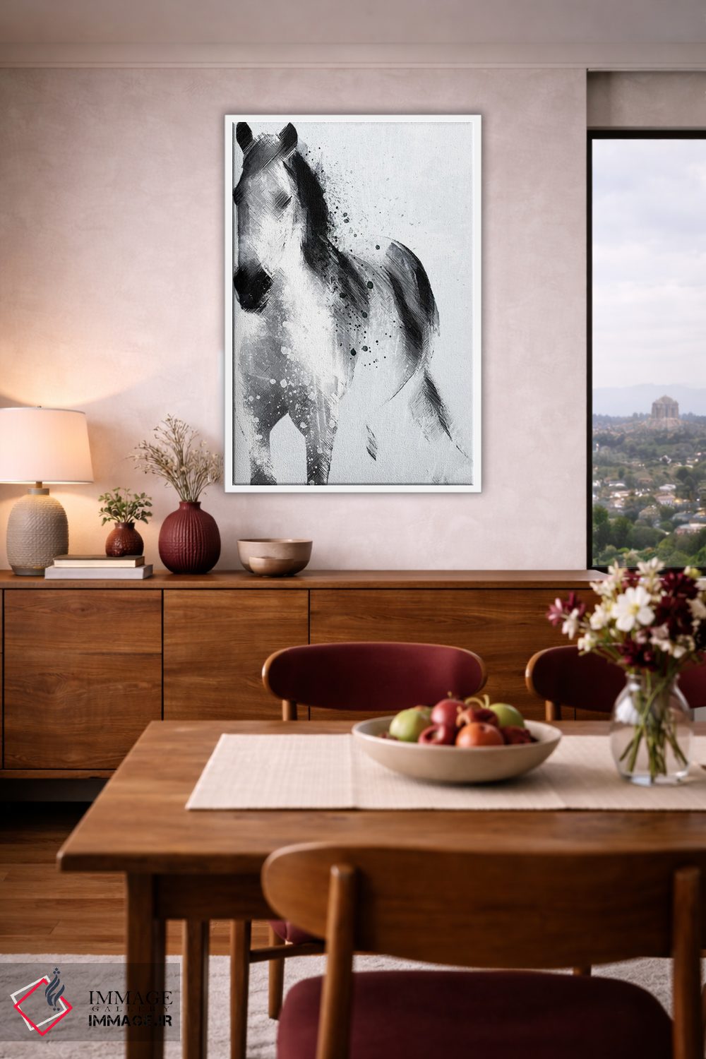 تابلو مدرن اسب اسرارآمیز اثر جنیفر اللوری - D4W