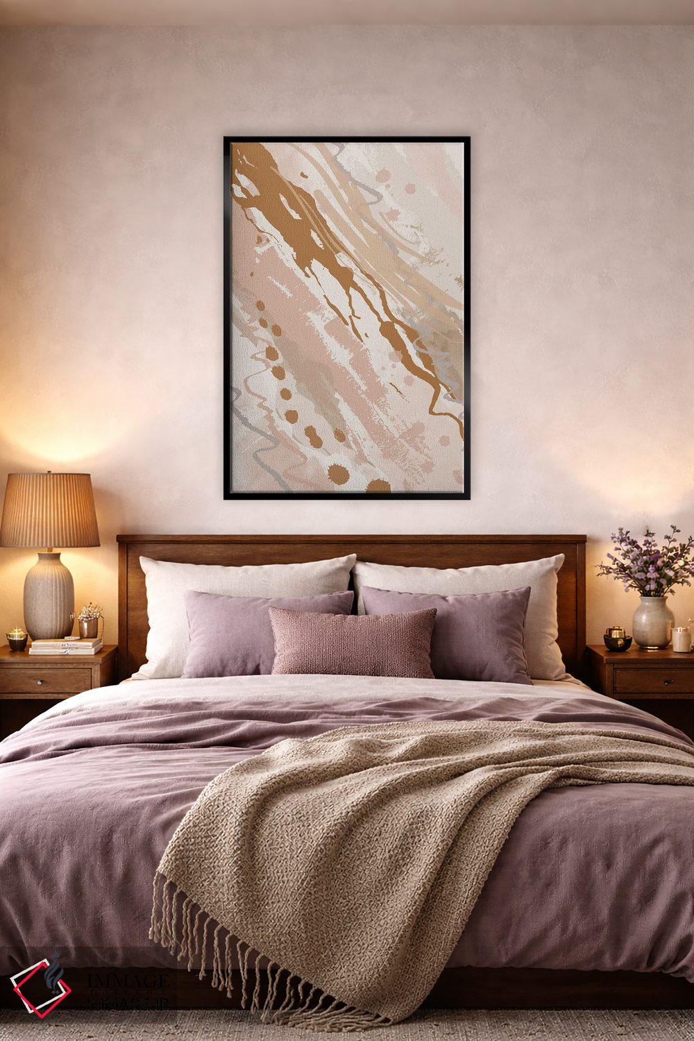 تابلو انتزاعی خوش آمدگویی سه اثر جنیفر اللوری - D4B