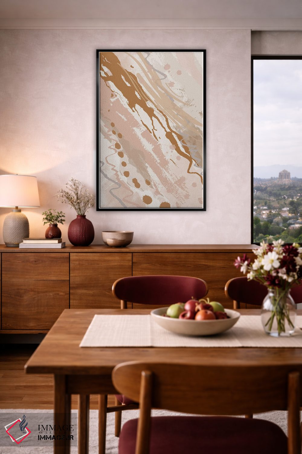 تابلو انتزاعی خوش آمدگویی سه اثر جنیفر اللوری - D5B