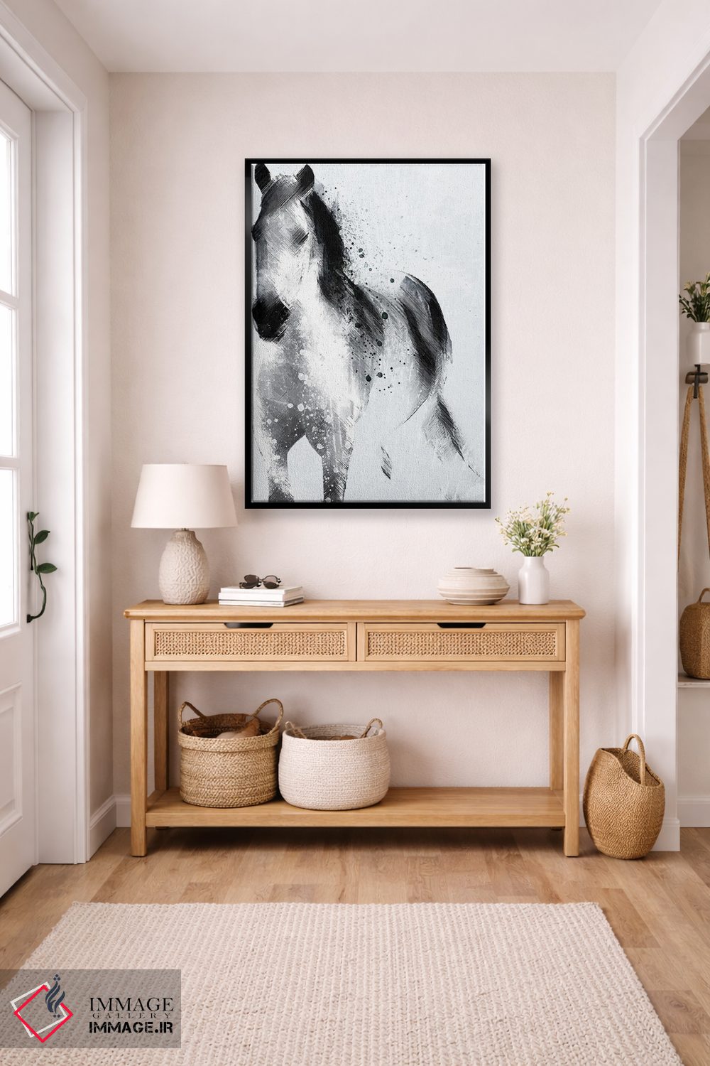 تابلو مدرن اسب اسرارآمیز اثر جنیفر اللوری - D6B