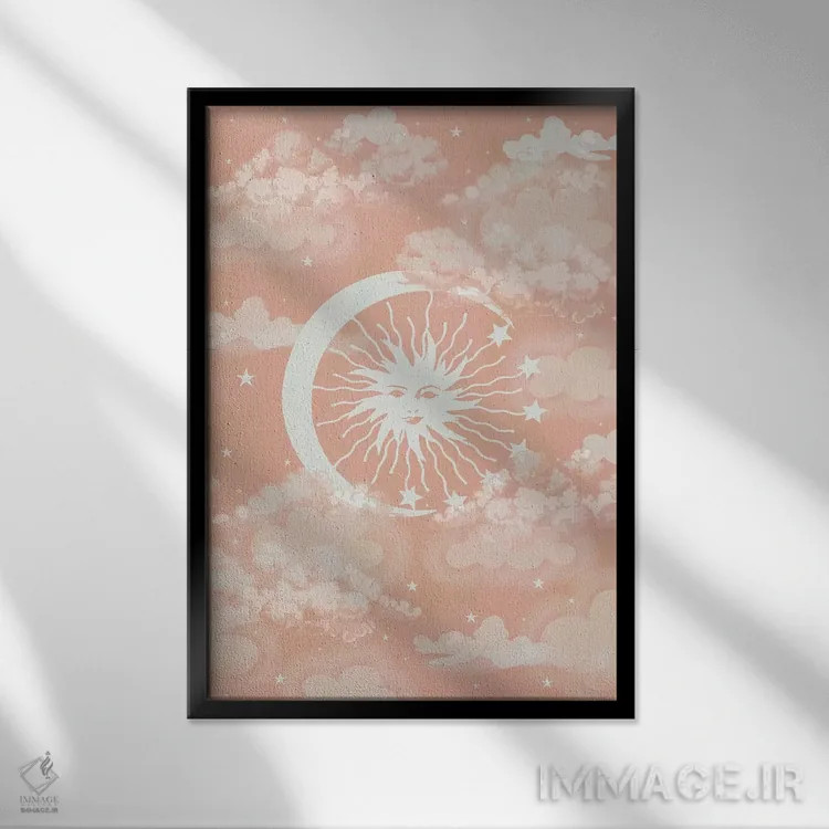 تابلو دکوراتیو قبیله هنرمند اثر جنیفر اللوری - نمای قابدار مشکی