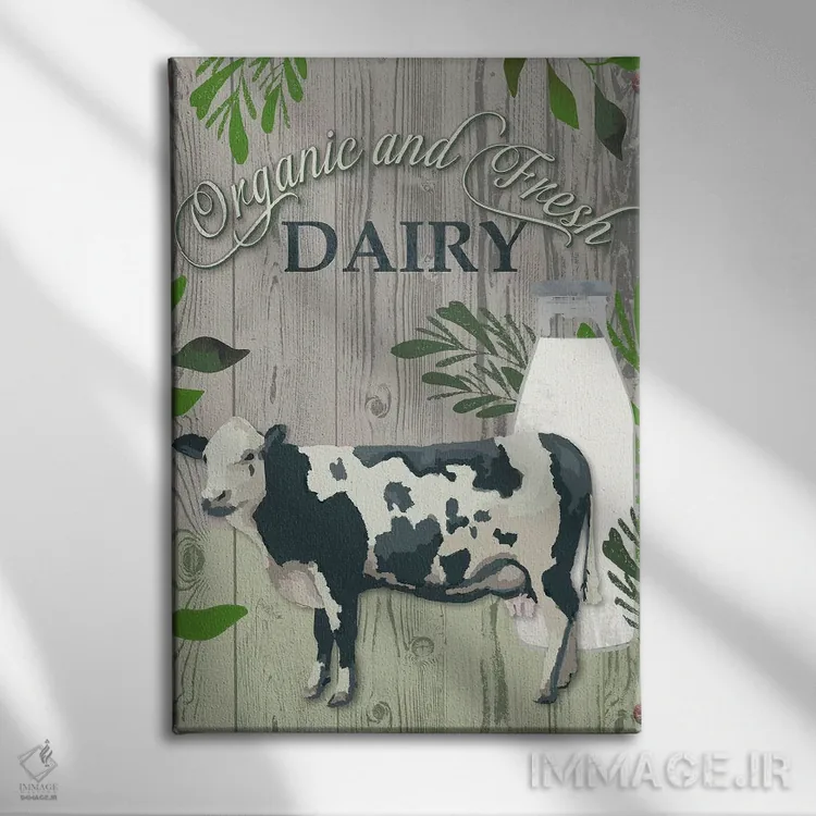 تابلو مدرن از مزرعه تا سفره یک اثر جنیفر اللوری - نمای روبهرو روی دیوار