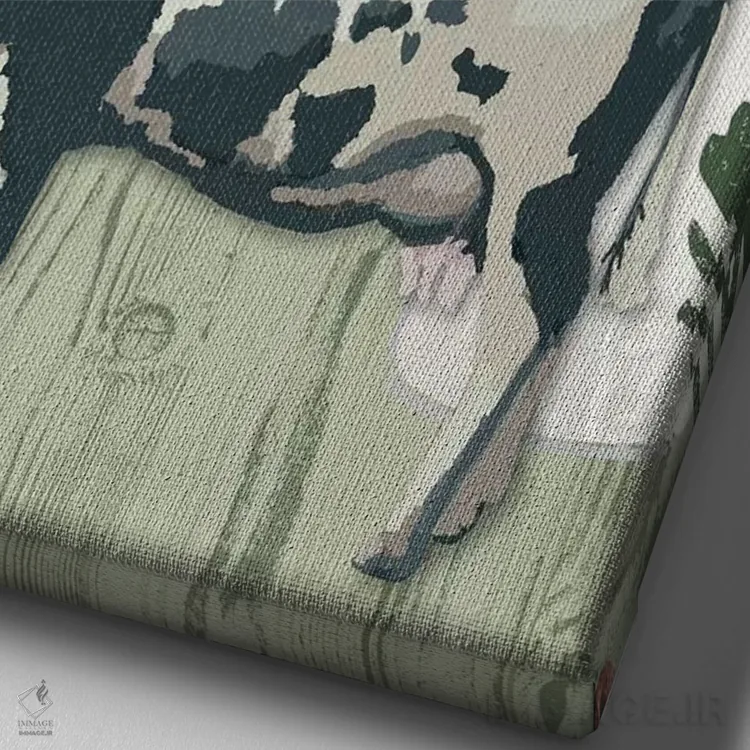 تابلو مدرن از مزرعه تا سفره یک اثر جنیفر اللوری - نمای نزدیک بافت بوم