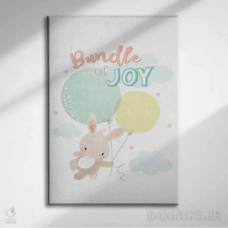 تابلو دکوراتیو ماجراجویی کودکانه یک اثر جنیفر اللوری - نمای روبهرو روی دیوار