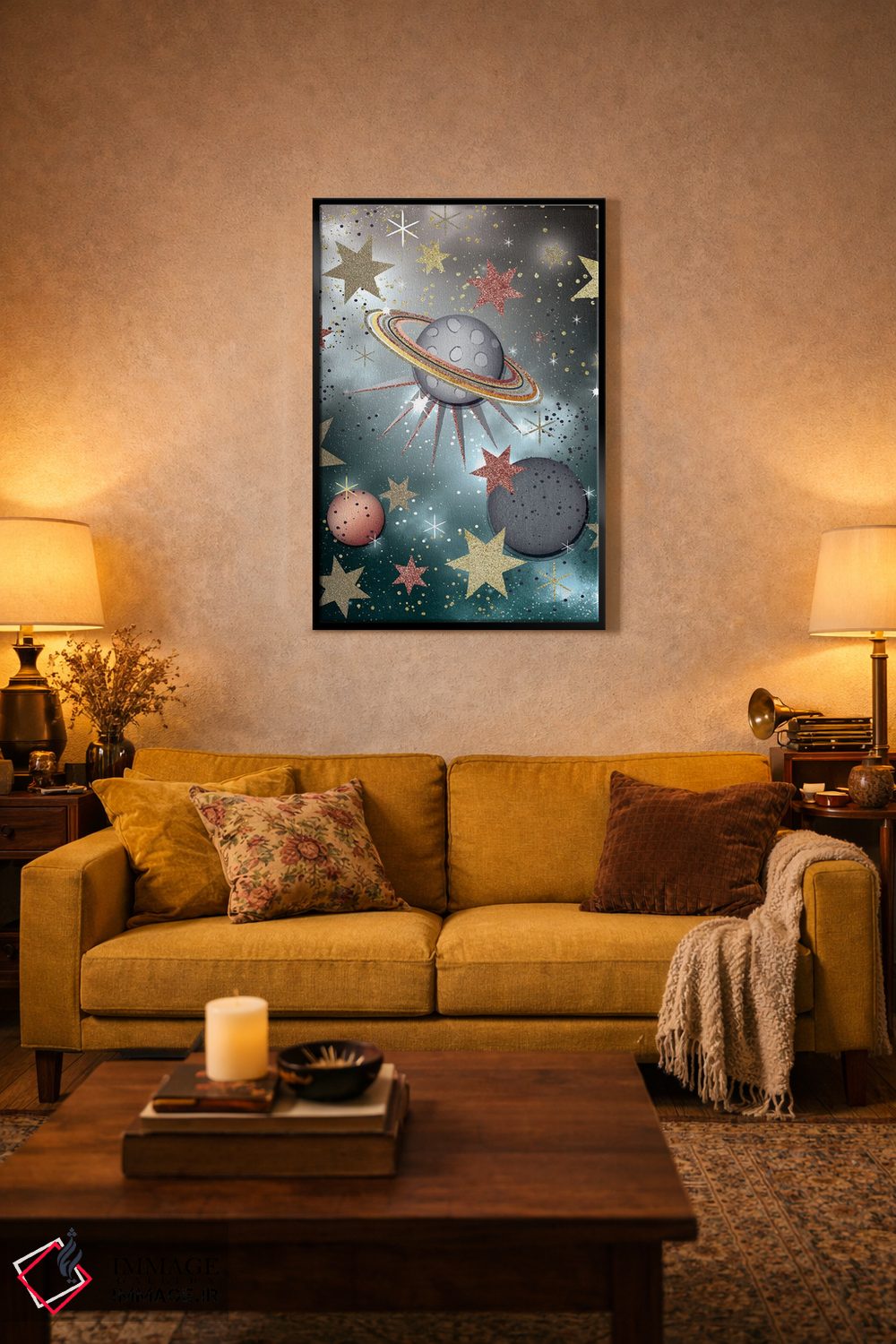 تابلو دکوراتیو سیاره های پرستاره اثر جنیفر اللوری - D5B