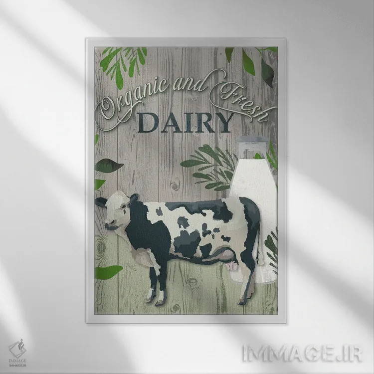 تابلو مدرن از مزرعه تا سفره یک اثر جنیفر اللوری - نمای قابدار سفید