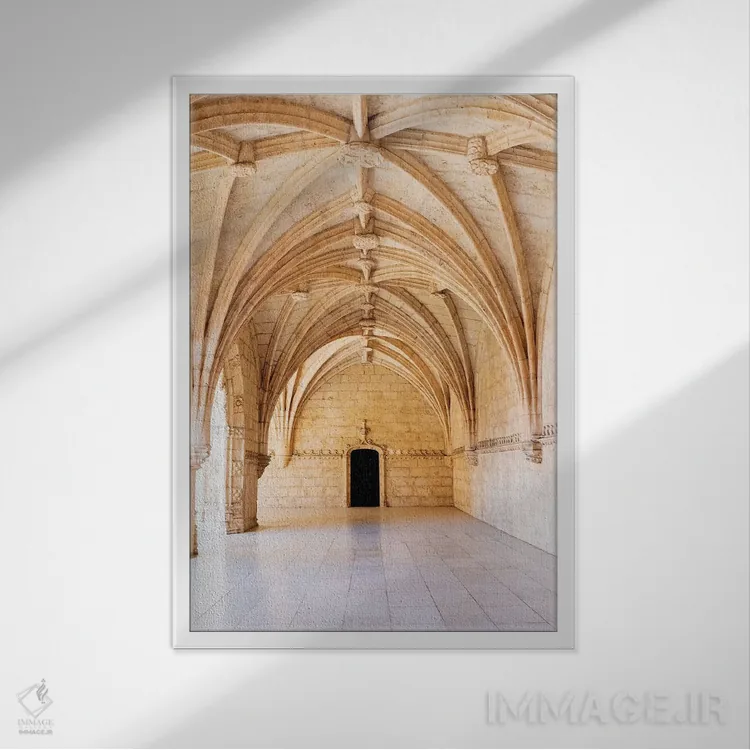 تابلو دکوراتیو Jeronimos Monastery, A UNESCO World Heritage Site, Lisbon, Po… اثر جولی اگرز - نمای قابدار سفید