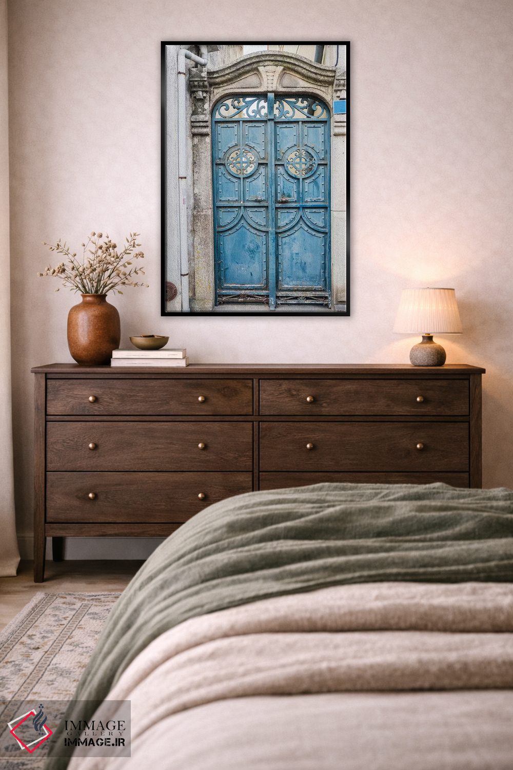 تابلو دکوراتیو Aveiro, Portugal,در فلزی منحصربه فرد بر خانه ای در خیابان ها… اثر جولی اگرز - D5B