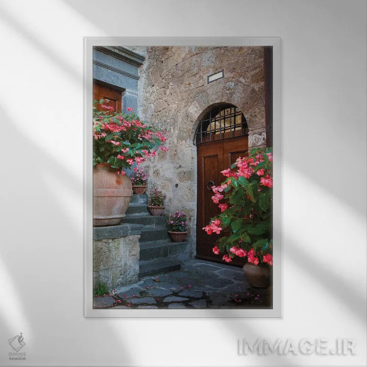 تابلو دکوراتیو Tuscany In And Around The Medieval Hilltown Of Civita Di Bagn… اثر جولی اگرز - نمای قابدار سفید