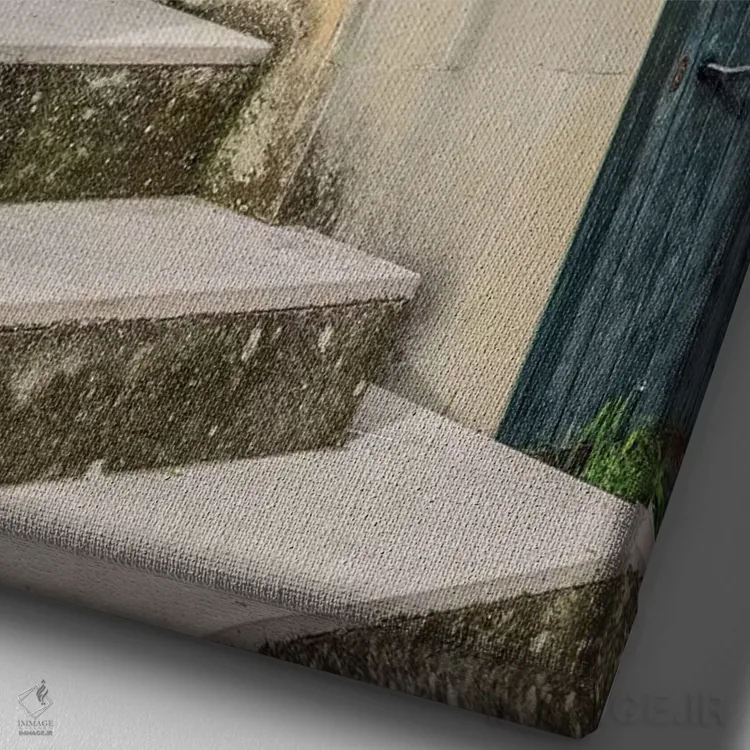 تابلو دکوراتیو گربه ها در حال گردش در شهر غارنشین ماترا اثر جولی اگرز - نمای نزدیک بافت بوم