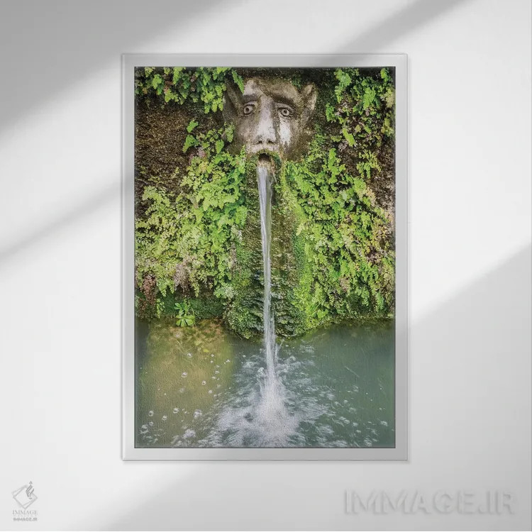تابلو دکوراتیو Villa D'Este, Tivoli, Lazio, Italy,یک ماسک از صد فواره، ویلا… اثر جولی اگرز - نمای قابدار سفید
