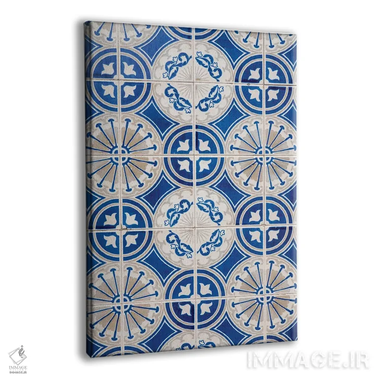 تابلو انتزاعی Aveiro. Colorful Azulejo Tiles On The Exterior Wall Of House.… اثر جولی اگرز - نمای پرسپکتیو محصول