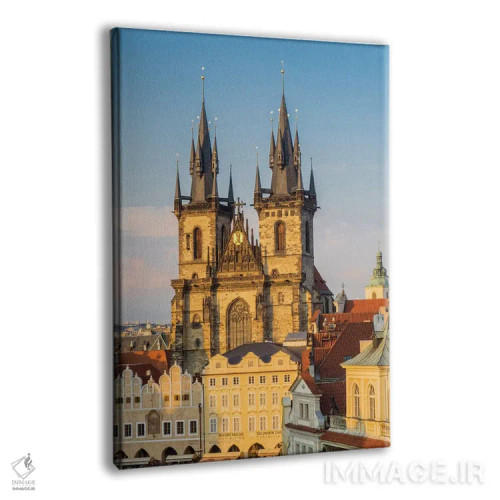 تابلو دکوراتیو Prague, Czech Republic,کلیسای تاین در میدان شهر قدیم، پراگ، ج… اثر جولی اگرز - نمای پرسپکتیو محصول