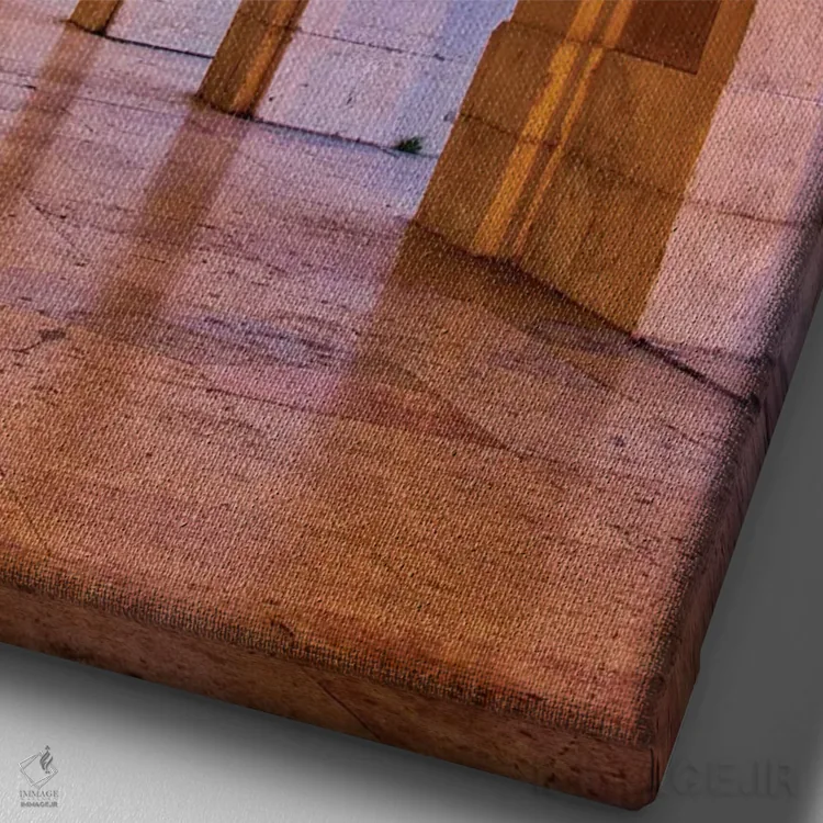 تابلو دکوراتیو Lisbon. Columns Of The Arcade Of Commerce Square With Evening… اثر جولی اگرز - نمای نزدیک بافت بوم