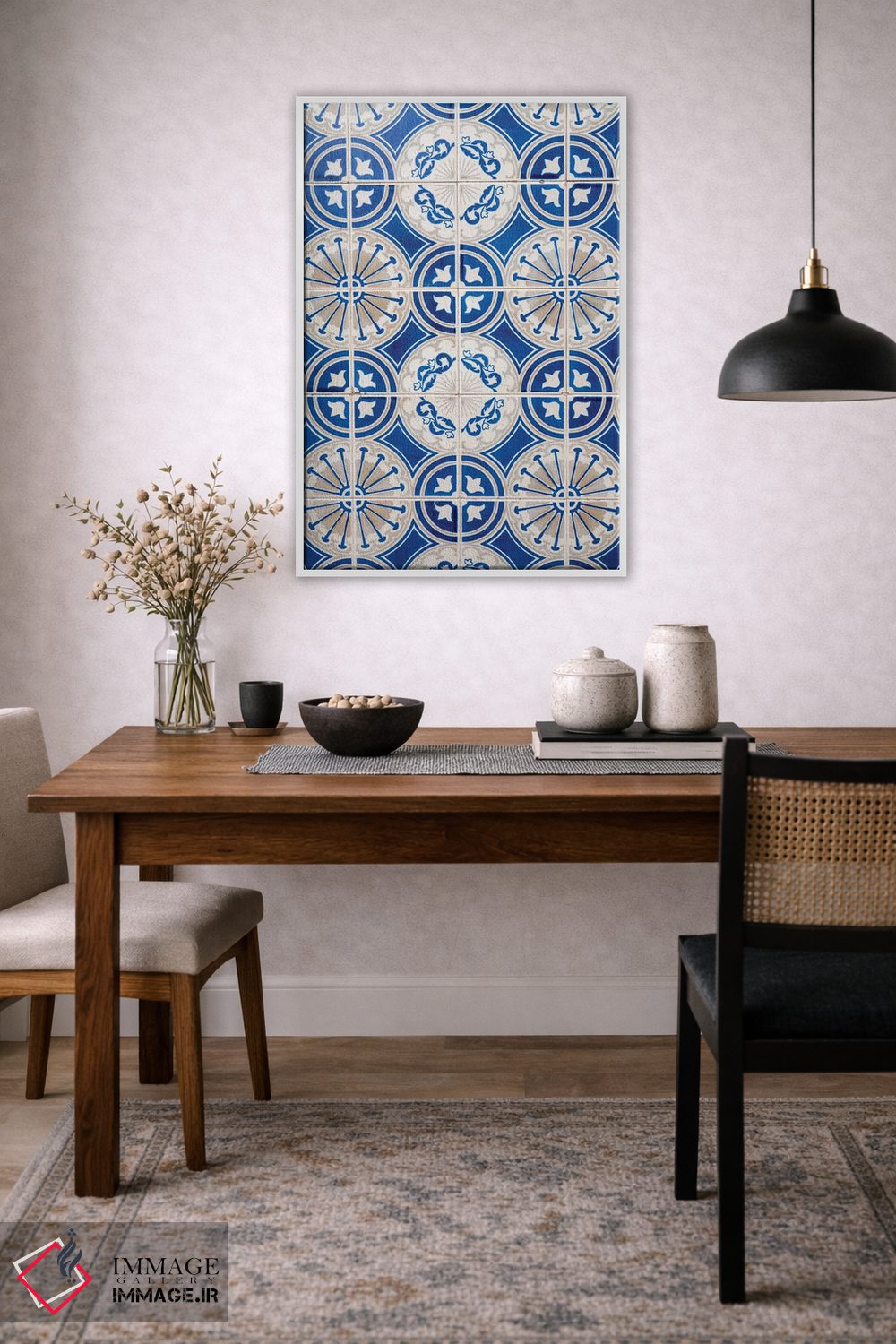 تابلو انتزاعی Aveiro. Colorful Azulejo Tiles On The Exterior Wall Of House.… اثر جولی اگرز - D2W