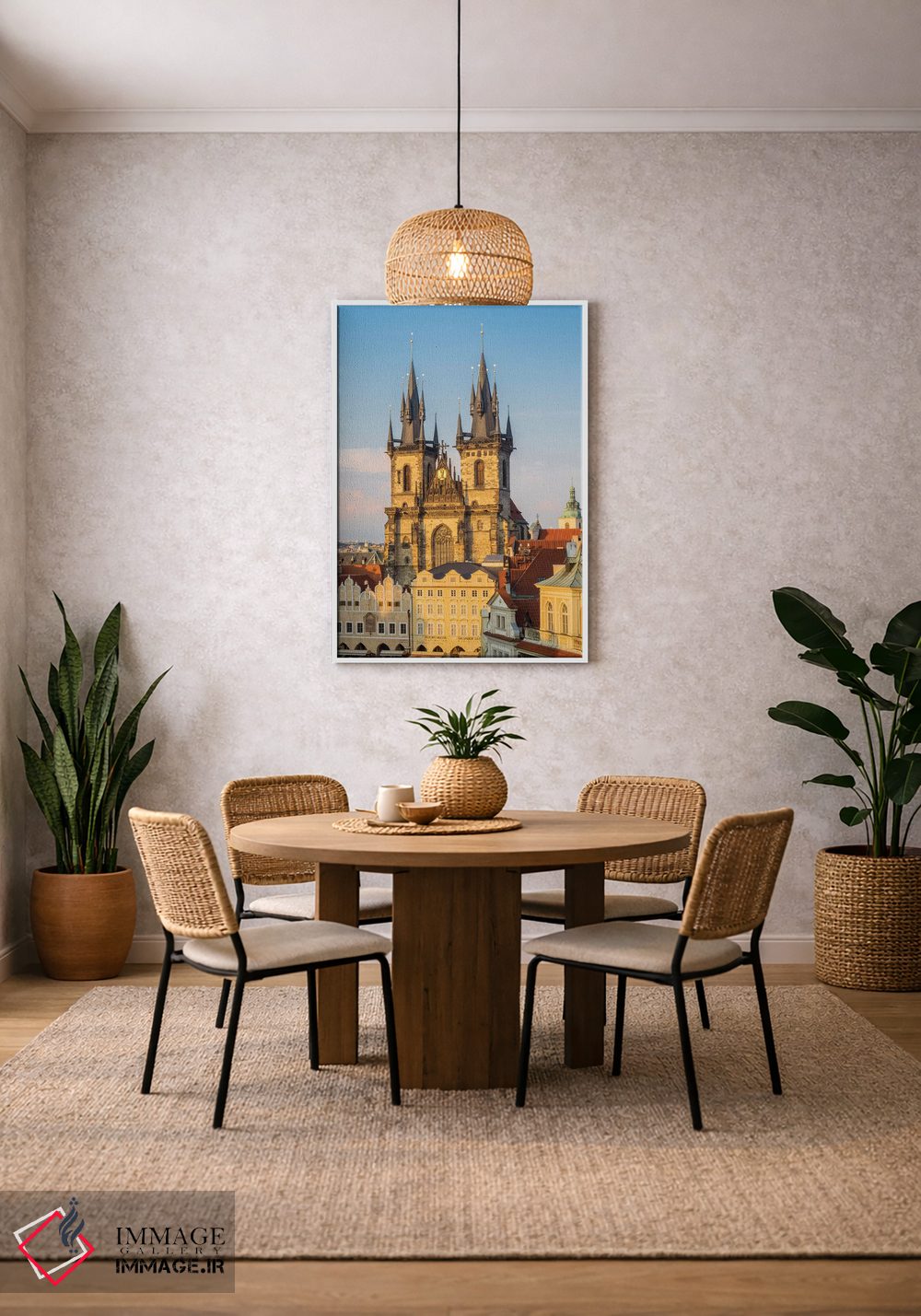 تابلو دکوراتیو Prague, Czech Republic,کلیسای تاین در میدان شهر قدیم، پراگ، ج… اثر جولی اگرز - D2W