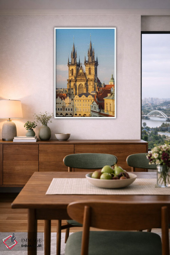 تابلو دکوراتیو Prague, Czech Republic,کلیسای تاین در میدان شهر قدیم، پراگ، ج… اثر جولی اگرز - D5W