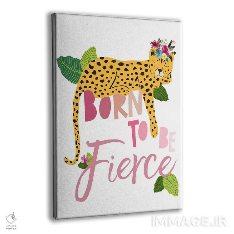 تابلو دکوراتیو چیتای خشمگین از تولد دو اثر جنیفر مک کالی - نمای پرسپکتیو محصول