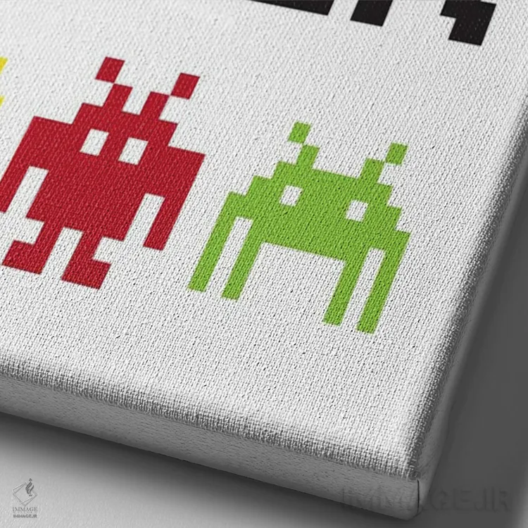 تابلو دکوراتیو پایان بازی دو اثر جنیفر مک کالی - نمای نزدیک بافت بوم