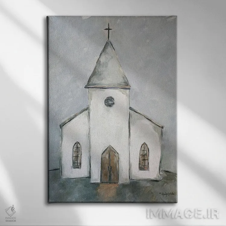 تابلو دکوراتیو عصر کلیسا اثر جنیفر هولدن - نمای روبهرو روی دیوار