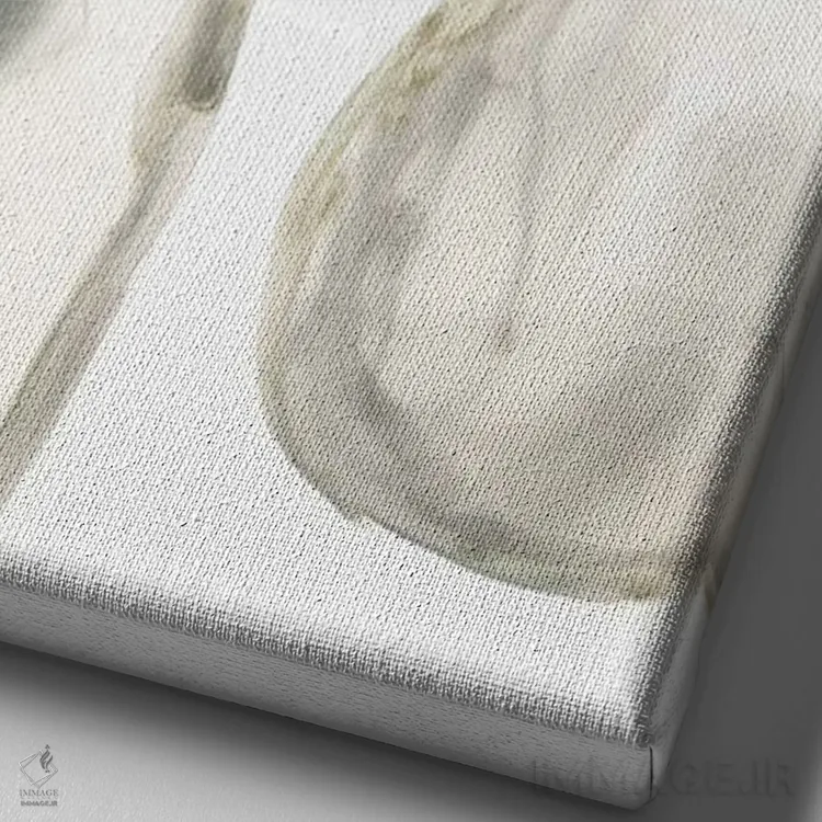 تابلو مینیمال ژئود طبیعی ۳ اثر جون اریکا وس - نمای نزدیک بافت بوم