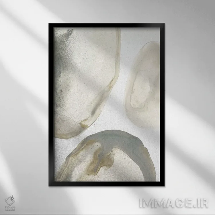 تابلو مینیمال ژئود طبیعی ۲ اثر جون اریکا وس - نمای قابدار مشکی
